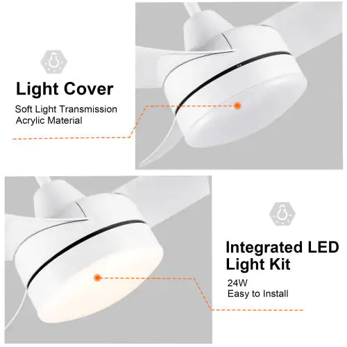 Vivid Living 42 Inch LED Ceiling Fan