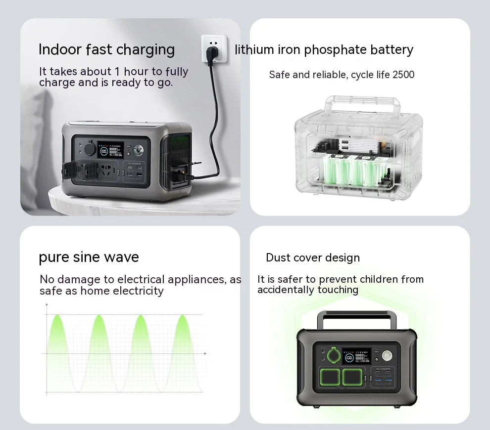 R600 Portable Power Station - 299Wh, 600W, Solar Option