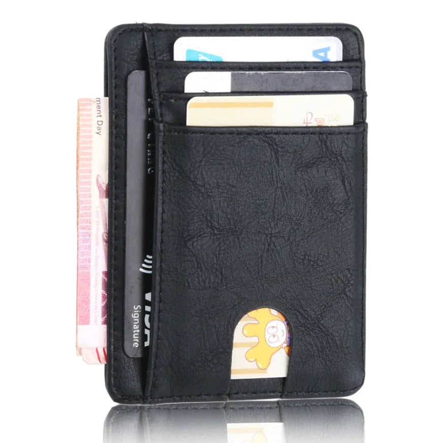 Vivid Living Mens Leather Slim Wallet Credit Card Holder.