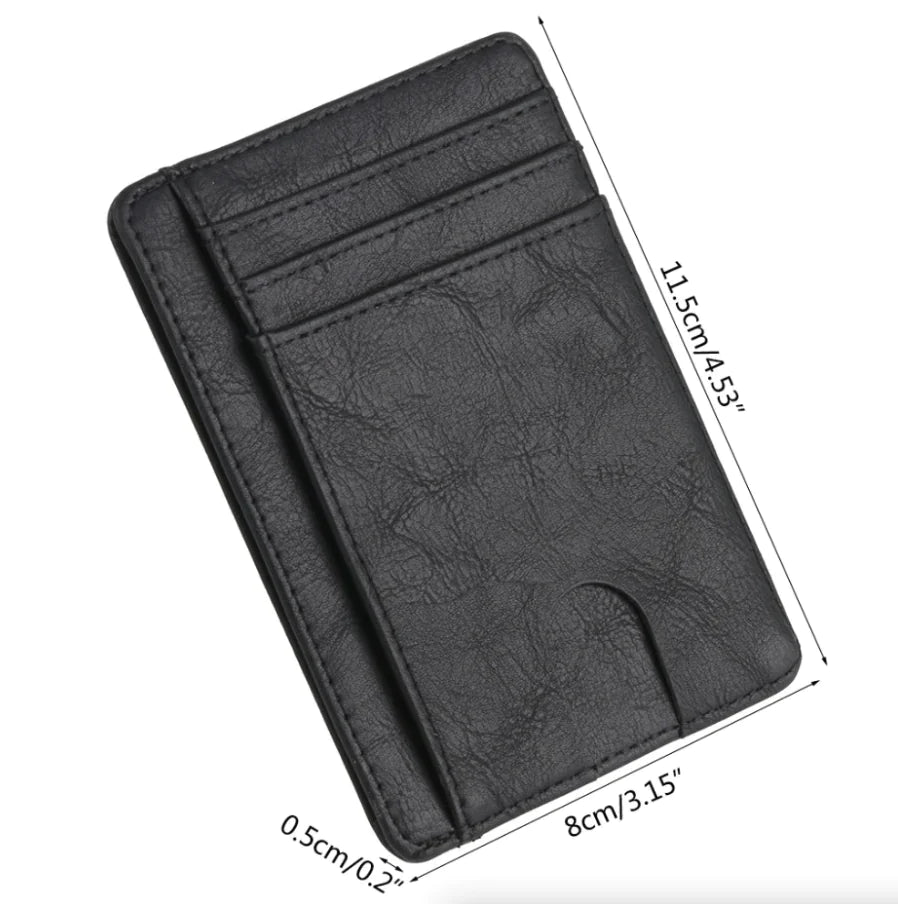 Vivid Living Mens Leather Slim Wallet Credit Card Holder.