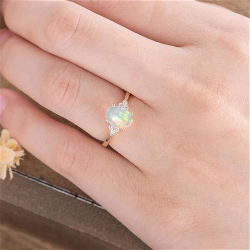 Inlaid Opal Ring -