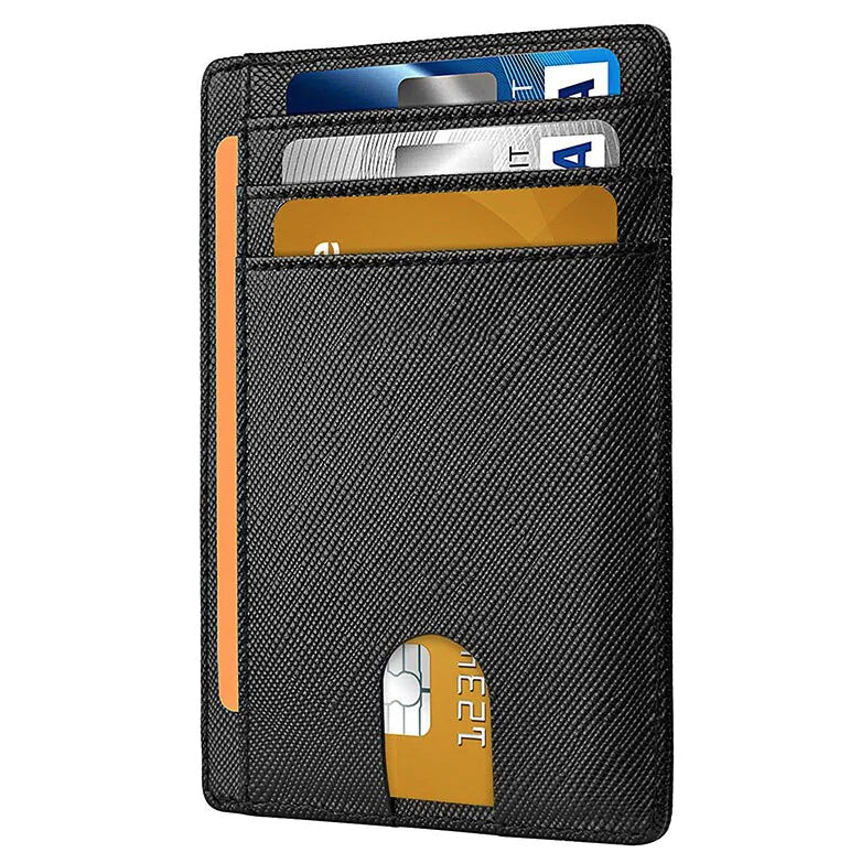 Vivid Living Mens Leather Slim Wallet Credit Card Holder.