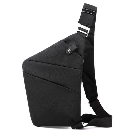 Anti Theft Travel Bag One Shoulder large Capacity Cross-body Bag Chest Fashion Lightweight Sling Bag for Travel Sports Bag (Right Shoulder Black)