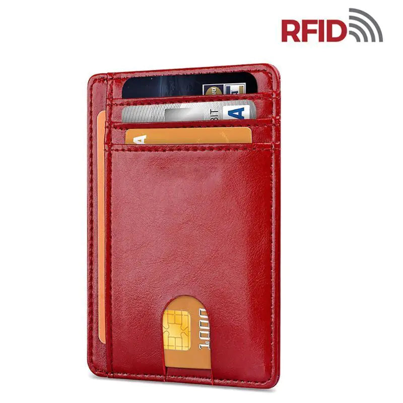 Vivid Living Mens Leather Slim Wallet Credit Card Holder.