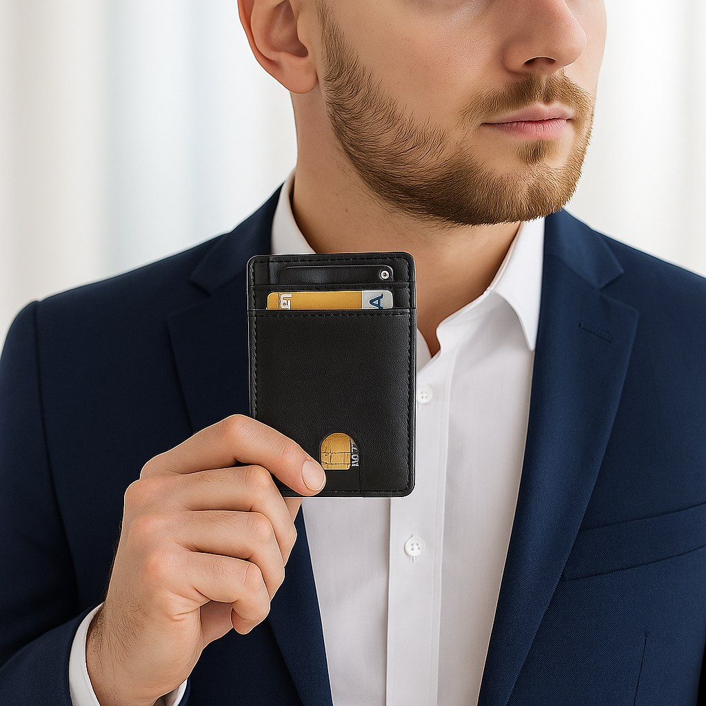 Vivid Living RFID Leather Slim Wallet