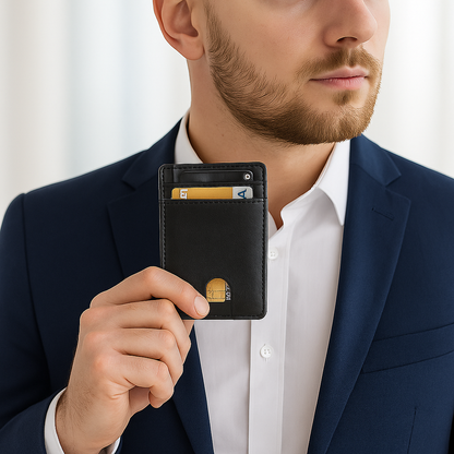 Vivid Living RFID Leather Slim Wallet