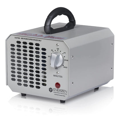 Vivid Living O‑555 60,000 mg/h Industrial Ozone Generator – O₃ Air Purifier & Deodorizer (Silver)