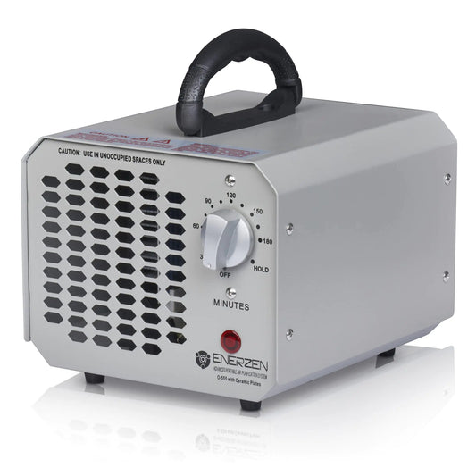 Vivid Living O‑555 60,000 mg/h Industrial Ozone Generator – O₃ Air Purifier & Deodorizer (Silver)