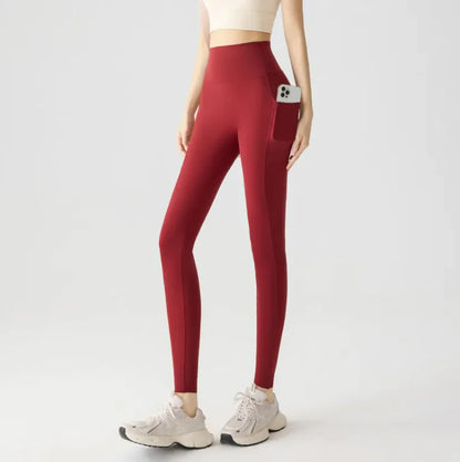 Women's Cool Touch Ultra-High Waist Quick-Drying Fitness Leggings with Pockets