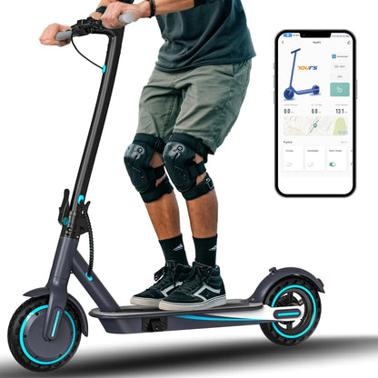 Electric Scooter for Adults 18.7/12.5 Miles Long RangeMax 18.7 MPH Speed 8.5in Honeycomb Tire Folding E Scooter with Double Braking System Electric Scooter for Commuting