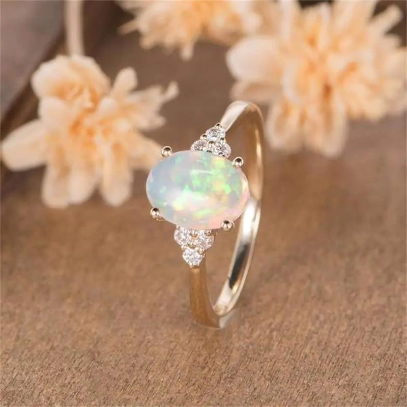 Inlaid Opal Ring -