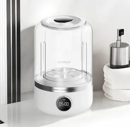 Mini Portable Rechargeable Washing Machine for Underwear & Travel – Streamer White