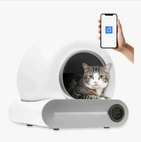 Arenero Inteligente Automático para Gatos – Autolimpieza, Control de Olores, Compatible con la UE