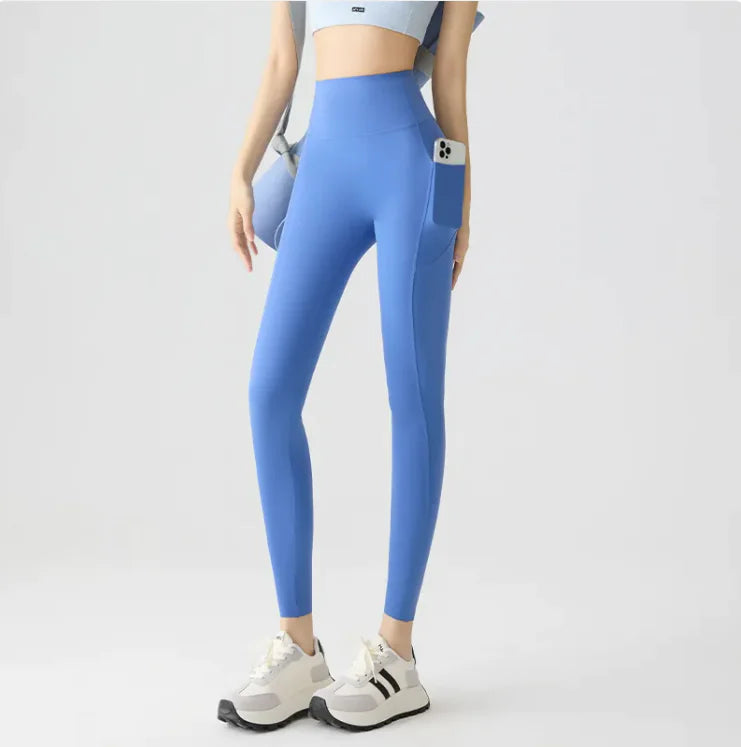Women's Cool Touch Ultra-High Waist Quick-Drying Fitness Leggings with Pockets