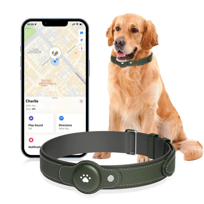2-in-1 GPS Tracker for Dogs: Smart Collar with Real-Time Location No Monthly Fee Unlimited Range (iOS Only) GPS Tracker Dog Collar-