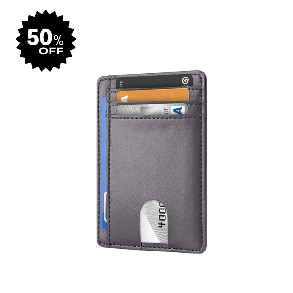 Vivid Living Mens Leather Slim Wallet Credit Card Holder.