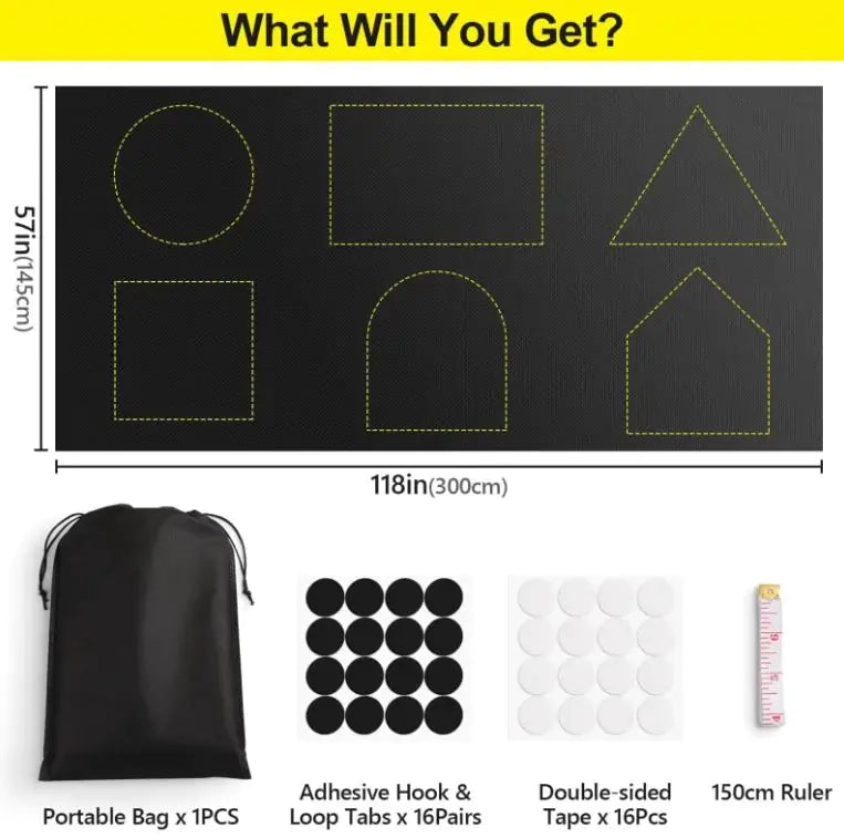 Cortina 100% Blackout — Portátil, sin necesidad de herramientas