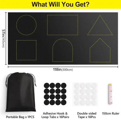 Cortina 100% Blackout — Portátil, sin necesidad de herramientas