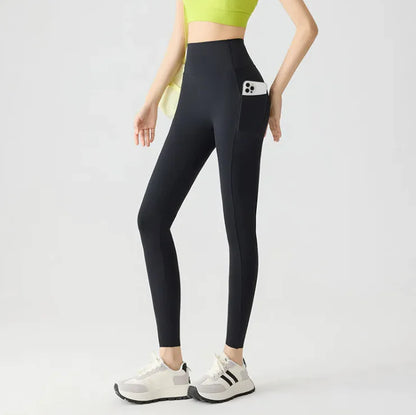 Women's Cool Touch Ultra-High Waist Quick-Drying Fitness Leggings with Pockets