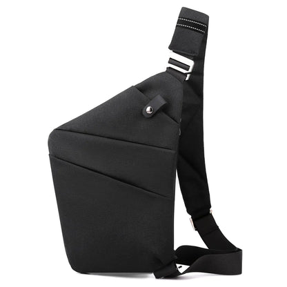 Anti Theft Travel Bag One Shoulder large Capacity Cross-body Bag Chest Fashion Lightweight Sling Bag for Travel Sports Bag (Right Shoulder Black)