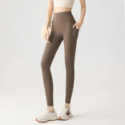 Women's Cool Touch Ultra-High Waist Quick-Drying Fitness Leggings with Pockets